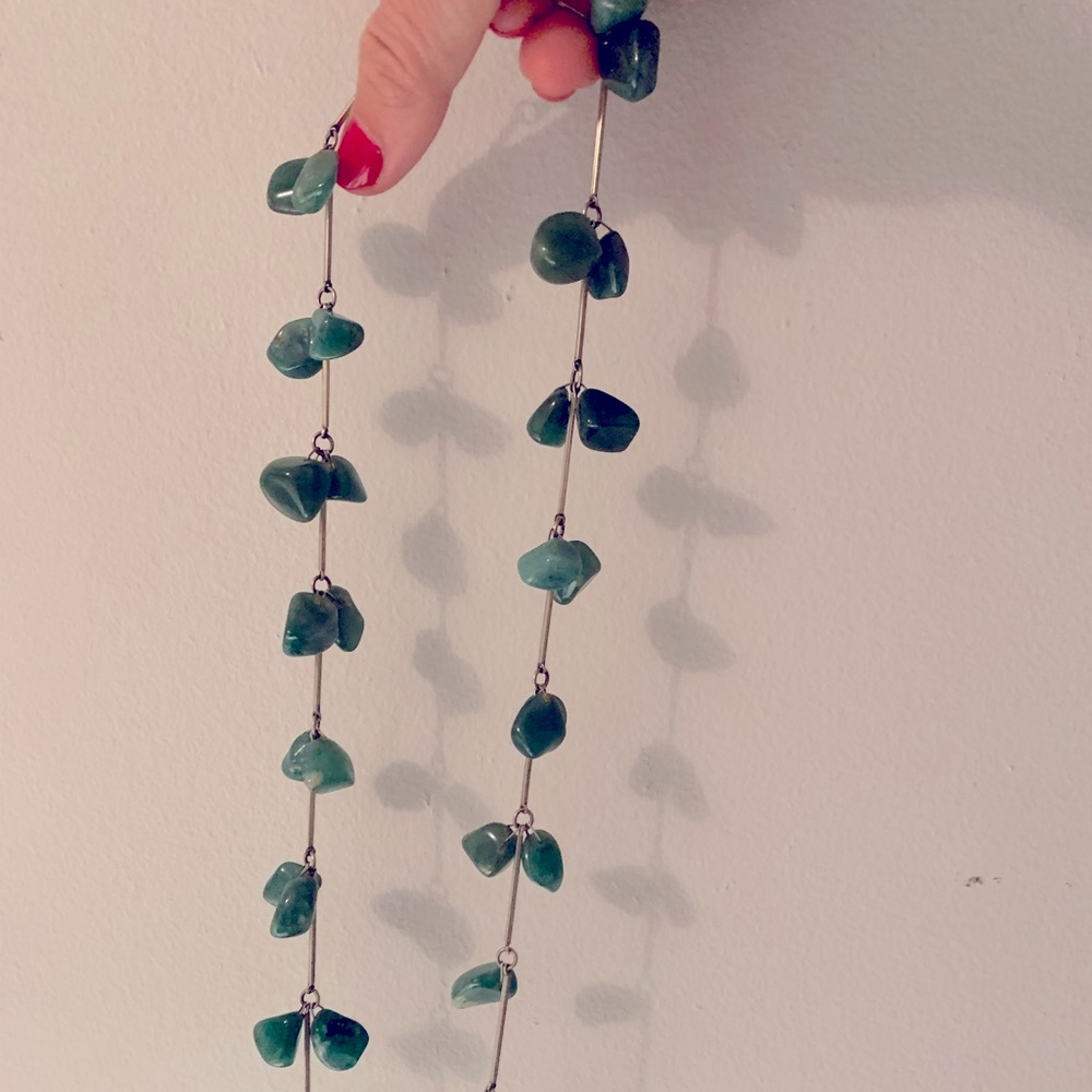 Vintage jade bead necklace